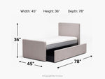 HALSTON13:Halston Upholstered Bed, 