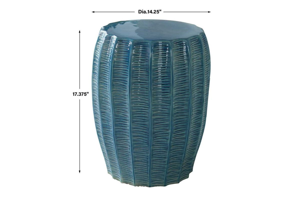 044641733:Harbor Blue Outdoor Stool, 