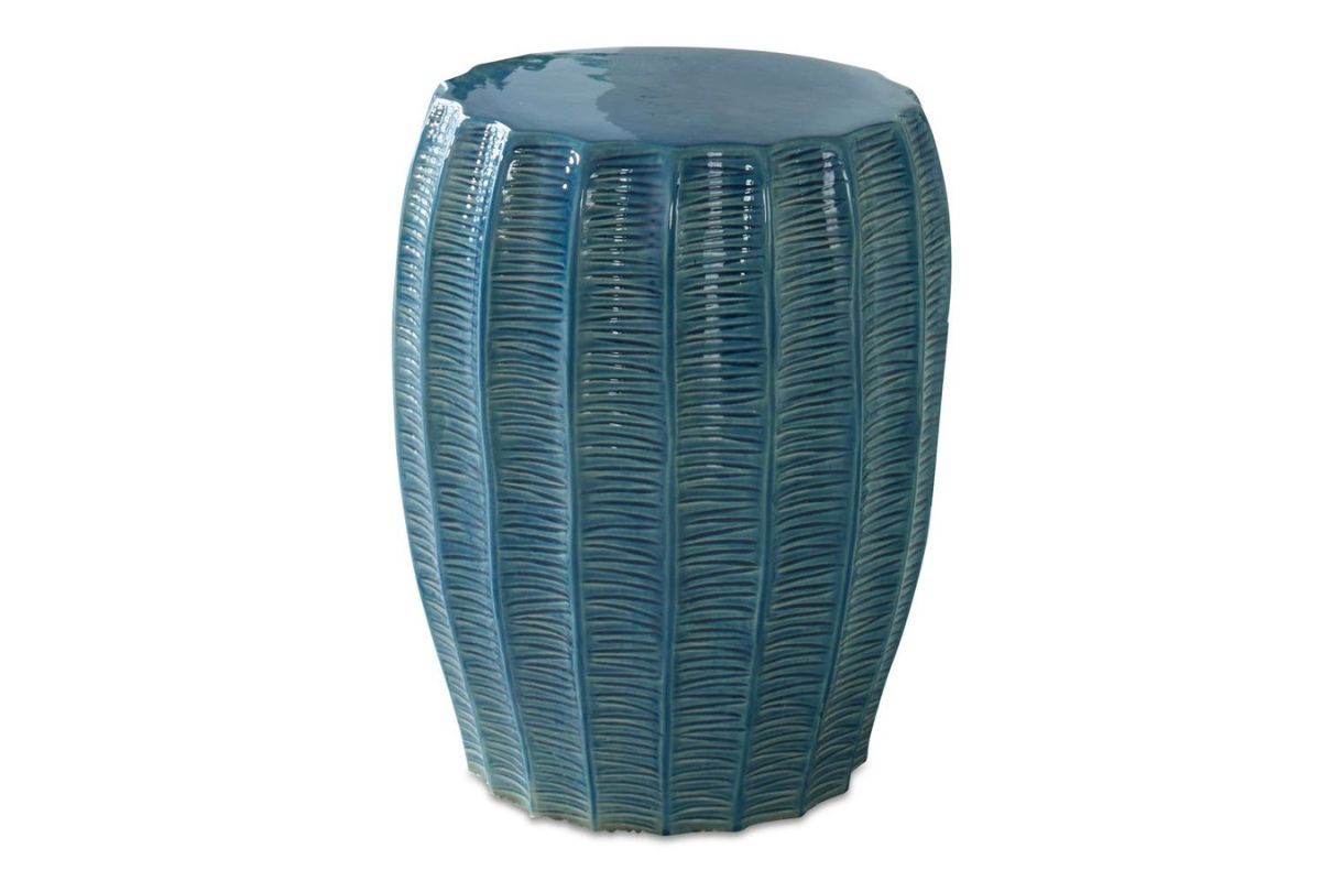 044641733:Harbor Blue Outdoor Stool, Front