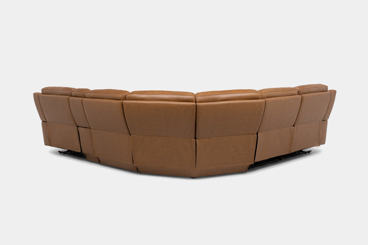 HARRIS011:Harris 6 Piece 2 Power Sectional With 2 Power Armless Recliner, Back