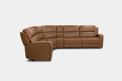 HARRIS011:Harris 6 Piece 2 Power Sectional With 2 Power Armless Recliner, Front