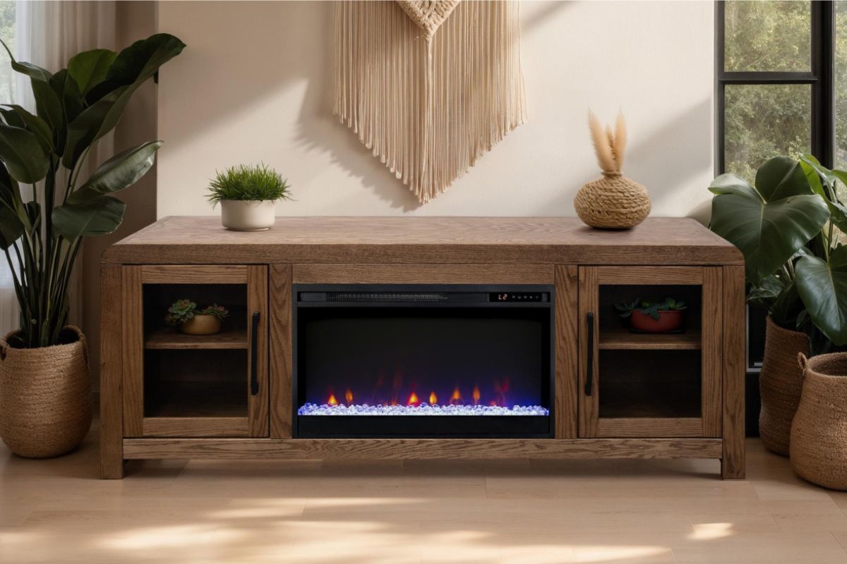 151157119:Haven Fireplace Console, Styled
