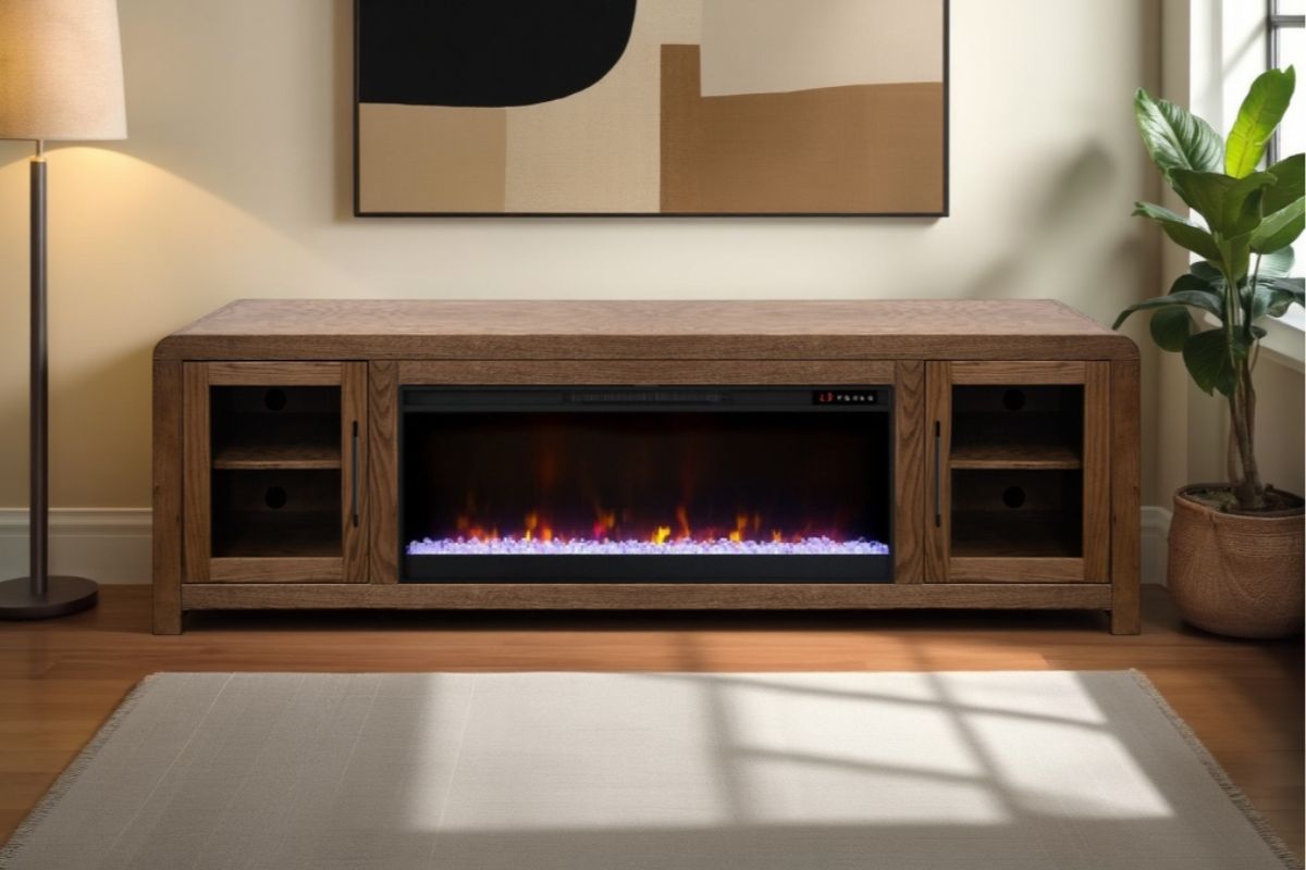 704985692:Haven Fireplace Console, Styled