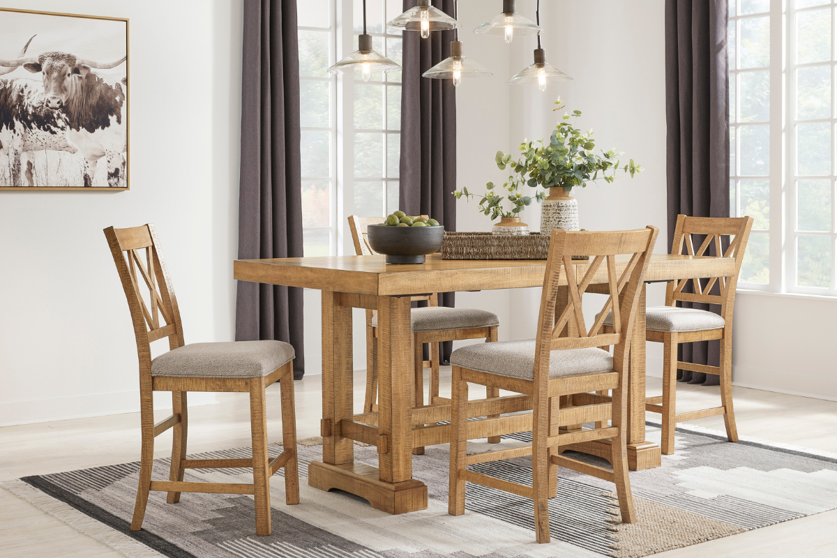 HAVONPL00:Havonplane Counter Height Dining Table & 4 Stools, Styled
