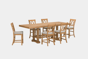 HAVONPL05:Havonplane Counter Height Dining Table & 6 Stools, Angled