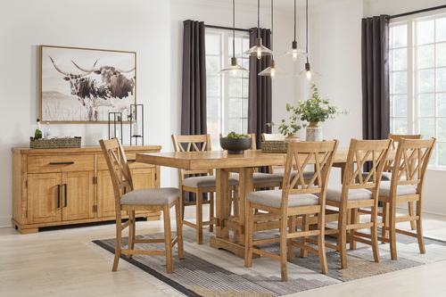 HAVONPL10:Havonplane Counter Height Dining Table & 8 Stools, Styled