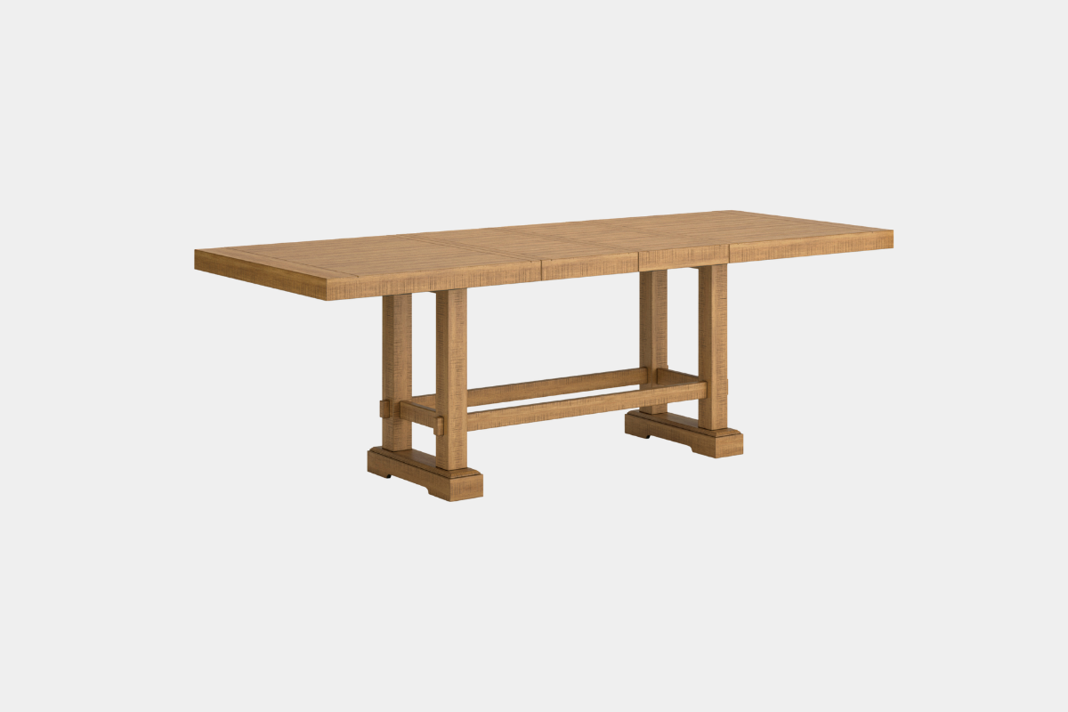 HAVONPL15:Havonplane Counter Height Dining Table & 4 Stools & Bench, Angled