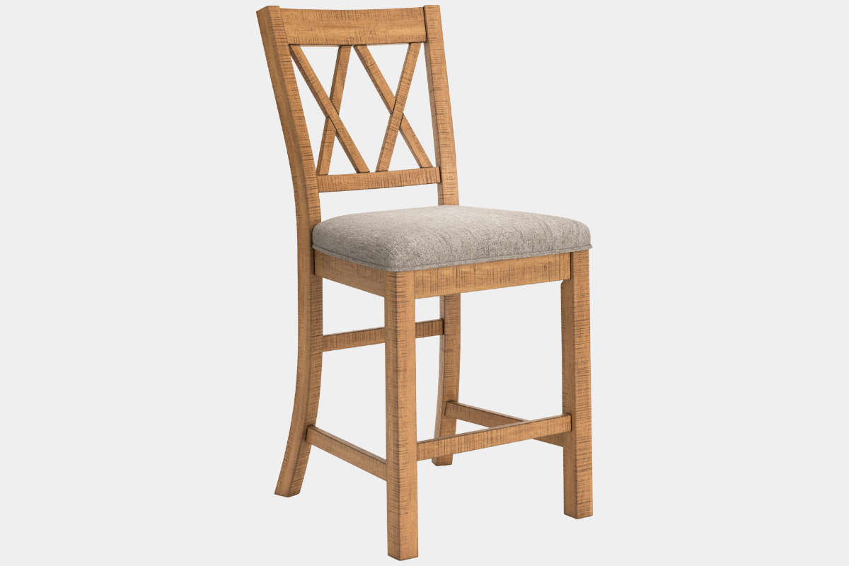 HAVONPL15:Havonplane Counter Height Dining Table & 4 Stools & Bench, Angled