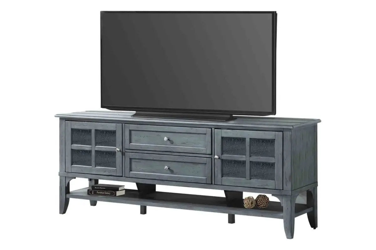 384524793:Highland Media Console in Blue, 76 Inch, Image 1