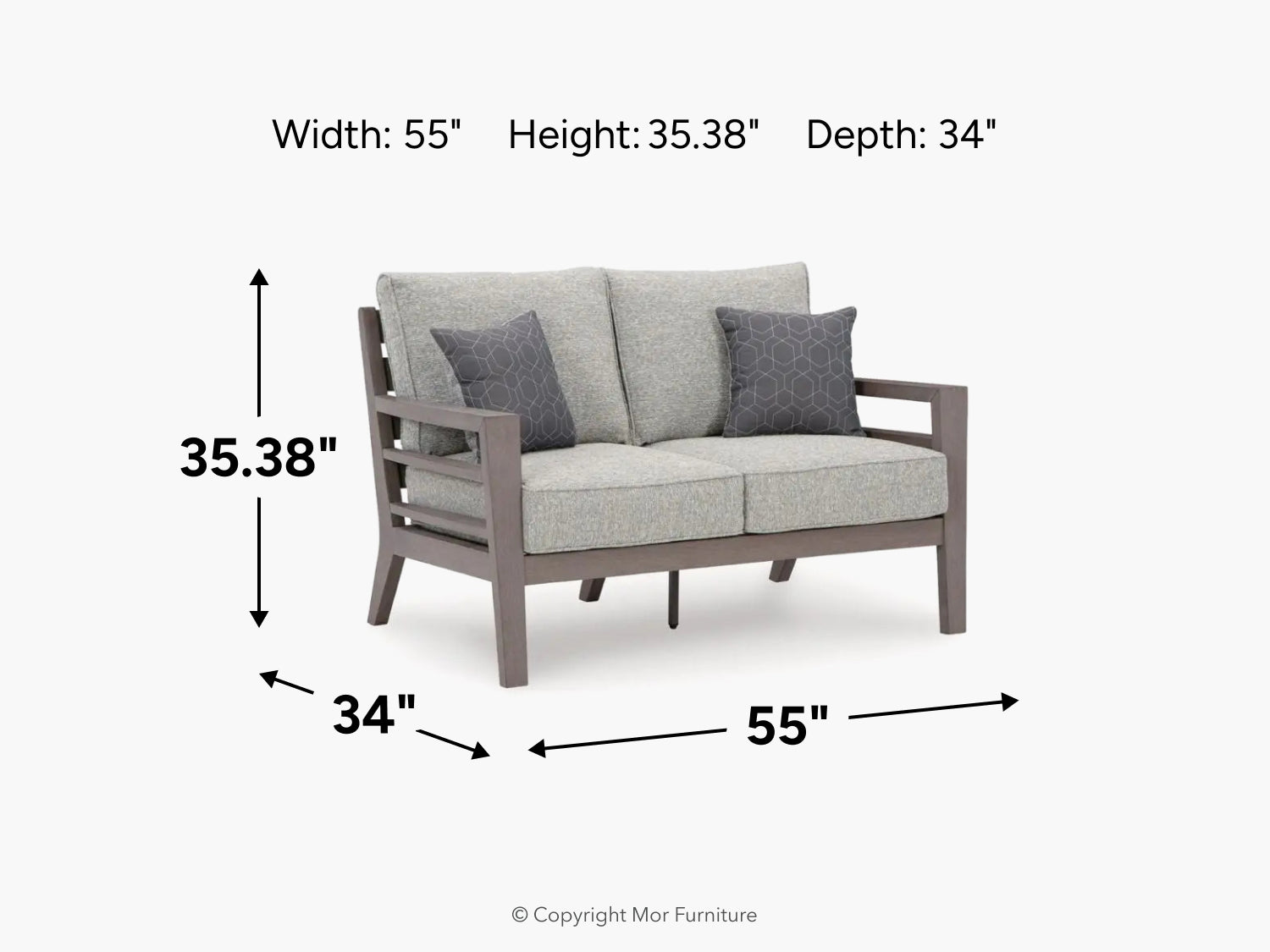 416318106:Hillside Barn Outdoor Loveseat, Side