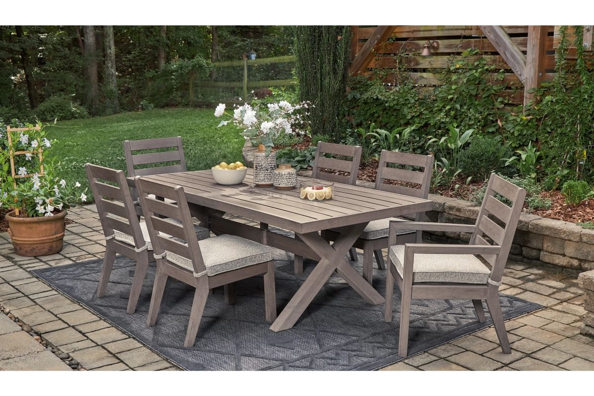 HILLSIDE0:Hillside Barn Patio Table & 4 , StyledSide