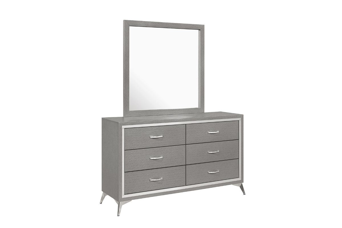 HUXLEY015:Huxley Panel Bed & Dresser & M, 