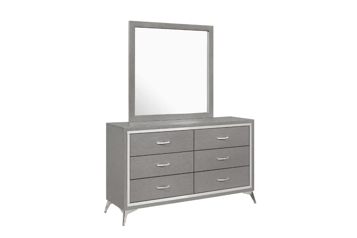 HUXLEY017:Huxley Panel Bed & Dresser & M, 