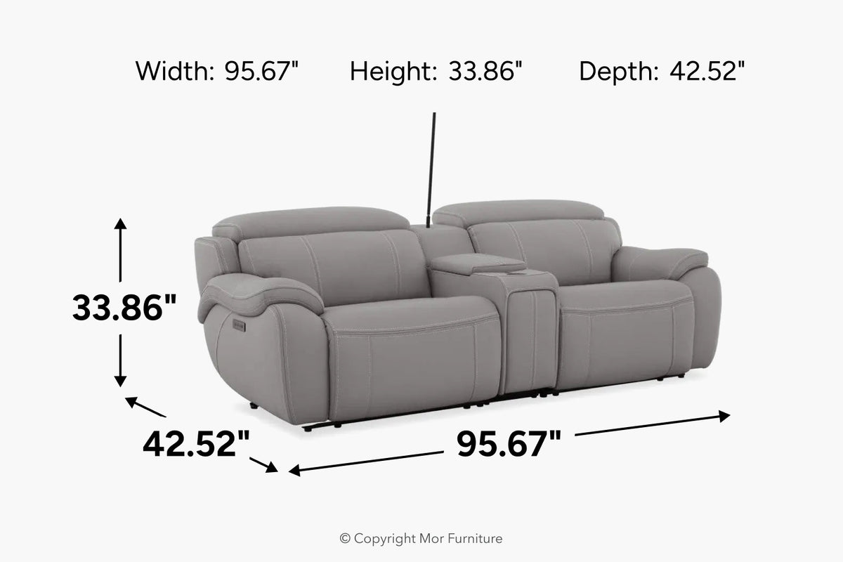 IMPERIA02:Imperial 2 Power Console Loveseat,