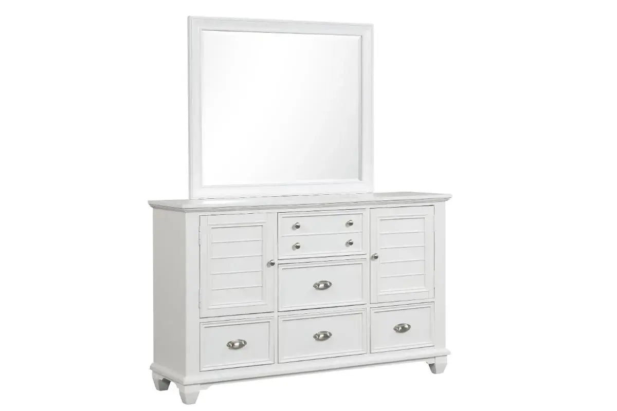 JAMES0105:Jamestown Panel Bed & Dresser , Angled