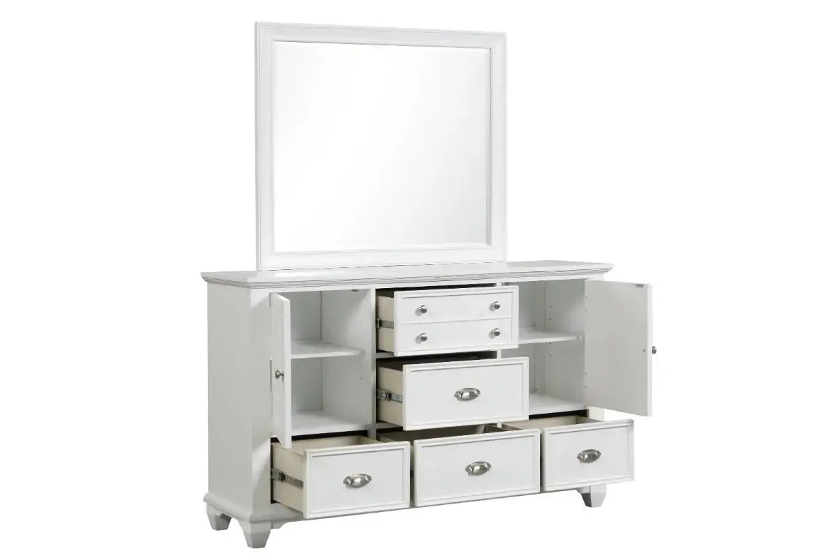 JAMES0105:Jamestown Panel Bed & Dresser , Open