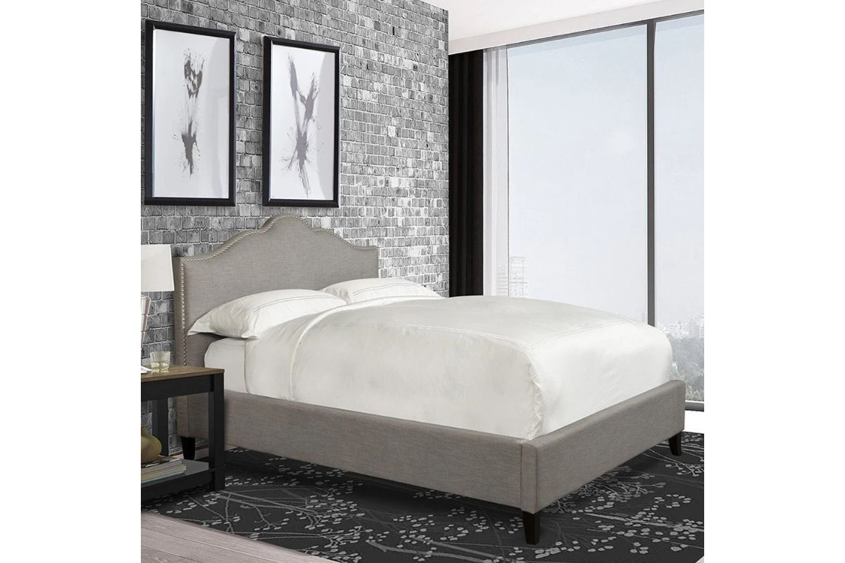 JAMIE0007:Jamie Upholstered Bed, Styled