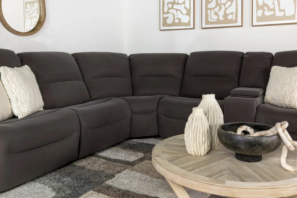 Jaxon 6 Pc 2 Power Sectional W/ 2 Power Armless Rclnr | Mor Furniture