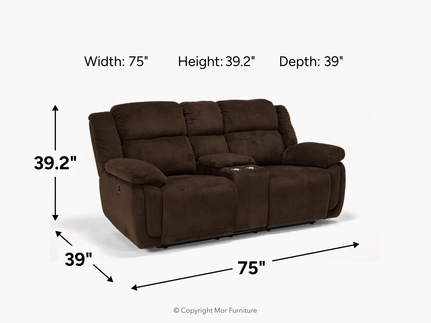 151442588:Jayne Power Console Loveseat, 