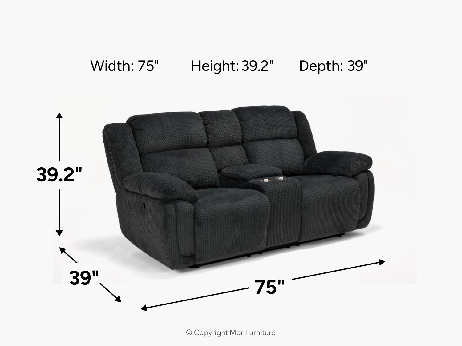 715919685:Jayne Power Console Loveseat, 