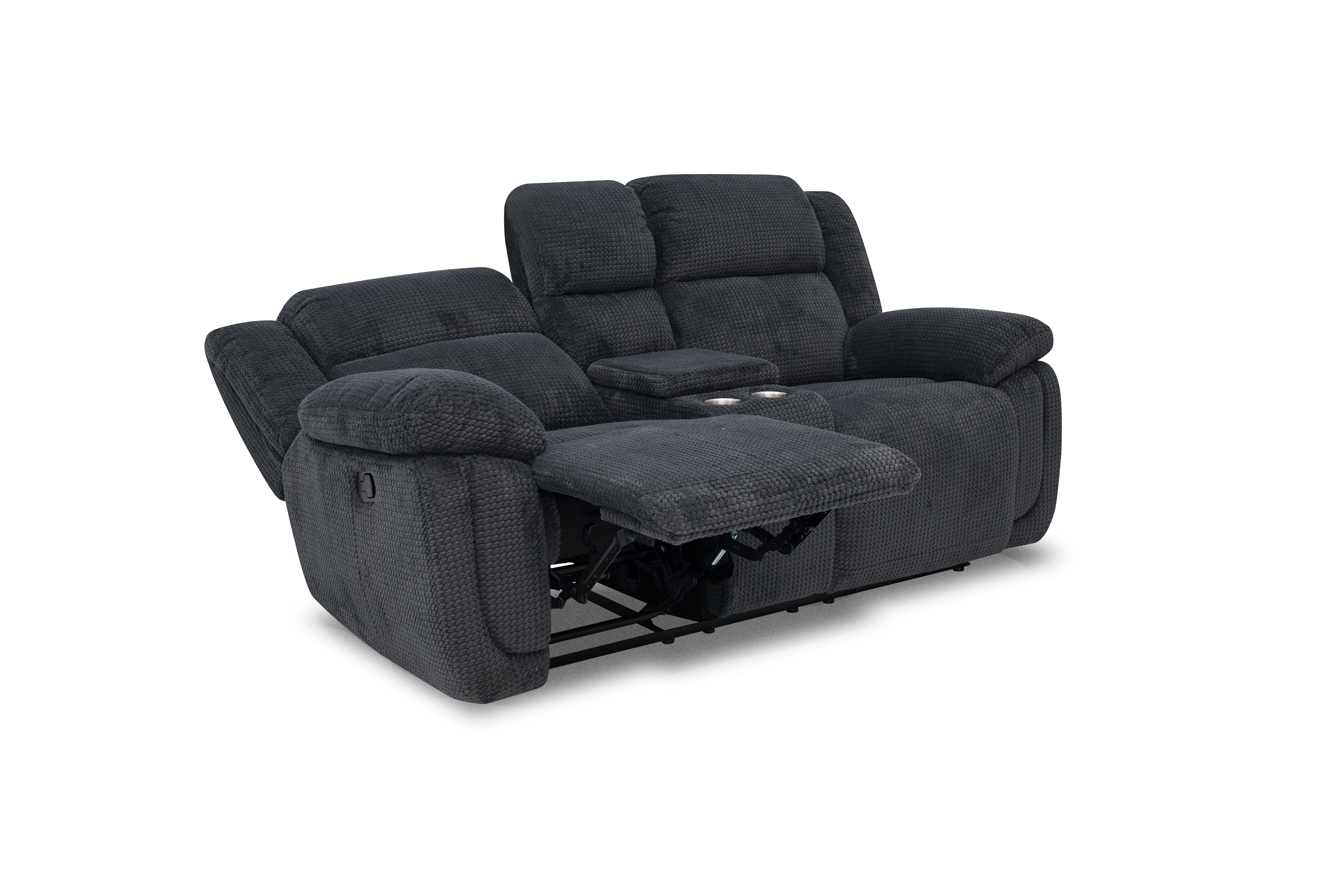 JAYNE0001:Jayne Reclining Sofa & Console, Angled ReclinedAngle