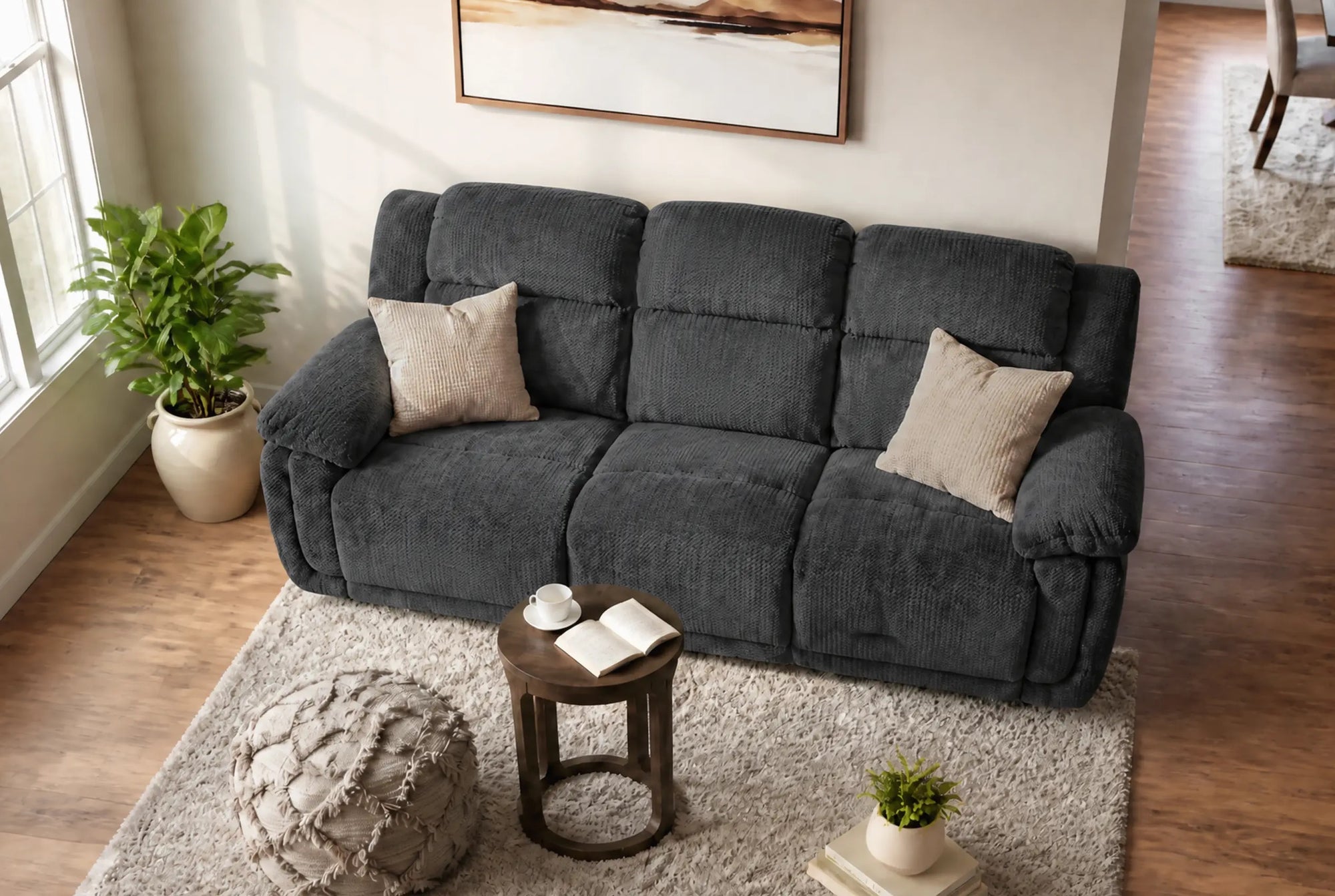 105926434:Jayne Reclining Sofa, Styled