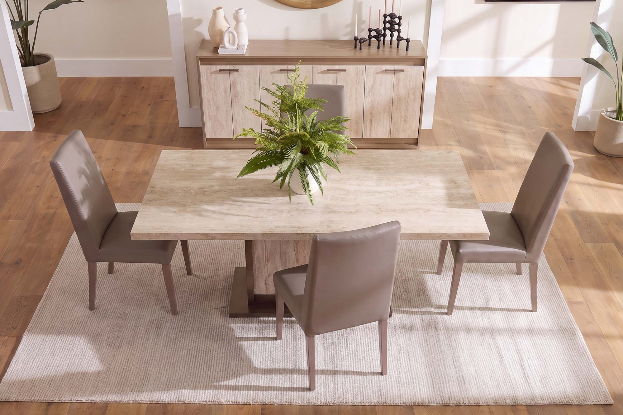 JOECOST02:Jo Dining Table & 4 Chairs, Styled