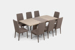 JOECOST04:Jo Dining Table & 8 Chairs, Angled