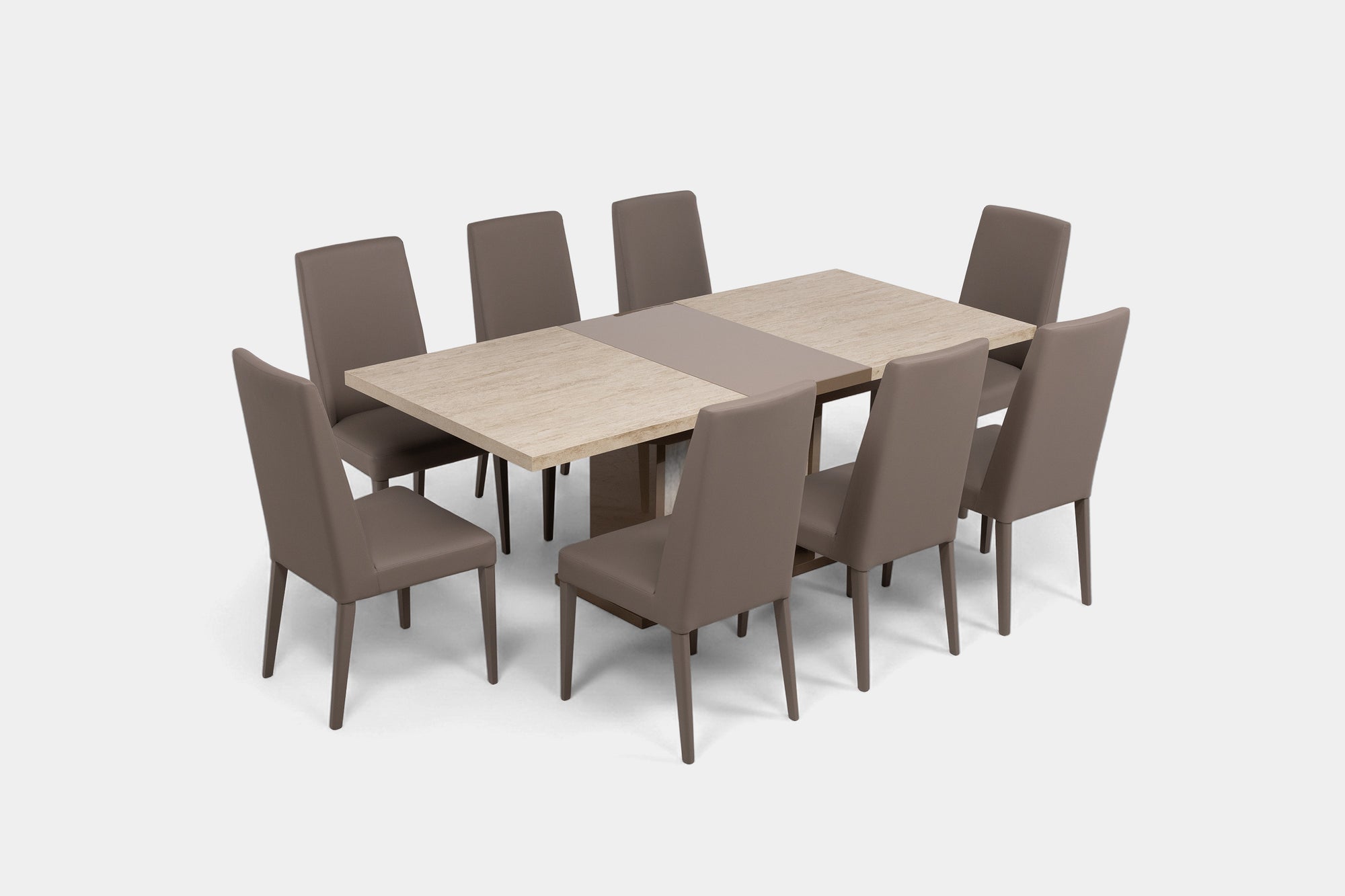 JOECOST04:Jo Dining Table & 8 Chairs, Angled