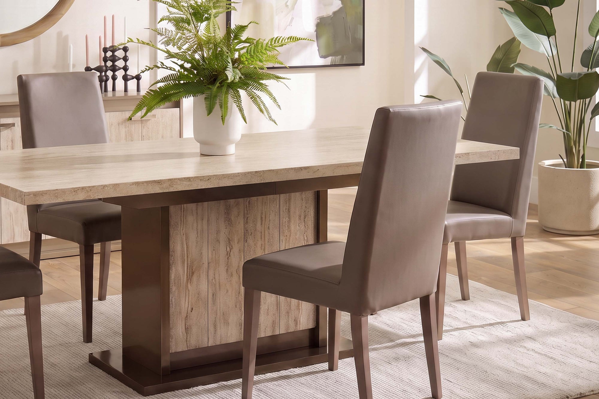 JOECOST05:Jo Dining Table & 4 Chairs, Styled