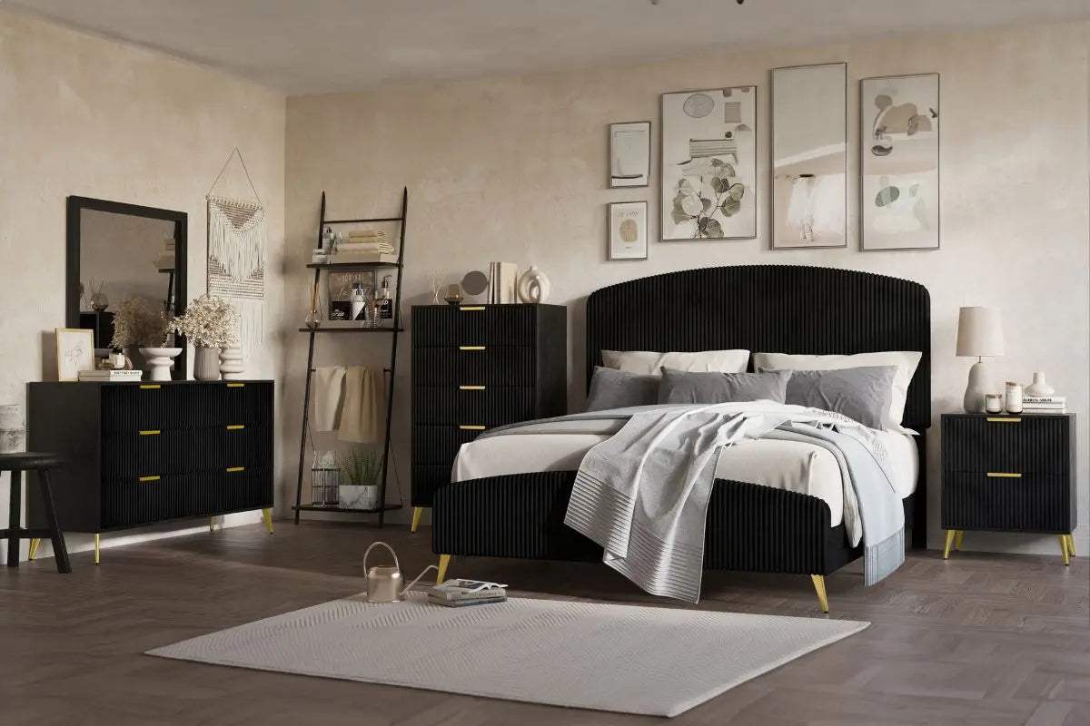 KAILANI05:Kailani Upholstered Panel Bed , 