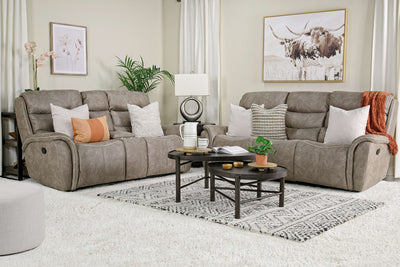 KAMARI010:Kamari Reclining Sofa & Consol, Styled
