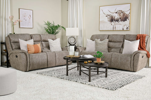 KAMARI010:Kamari Reclining Sofa & Consol, Styled
