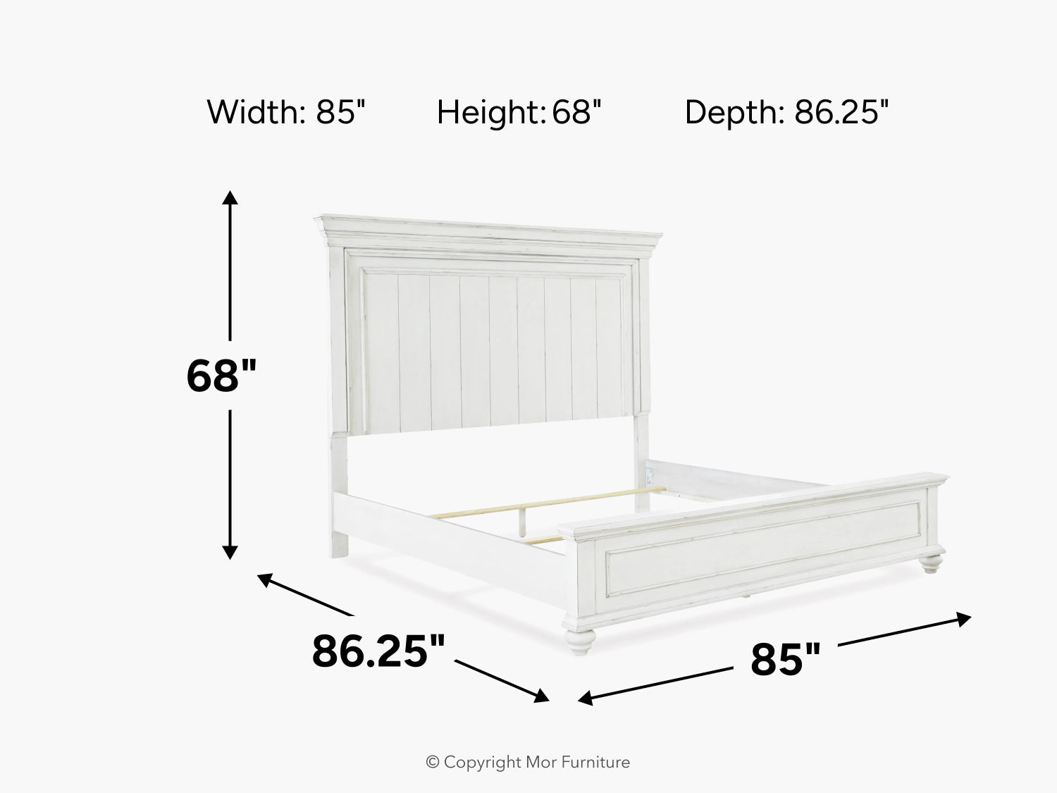 KANWYN004:Kanwyn Panel Bed, 