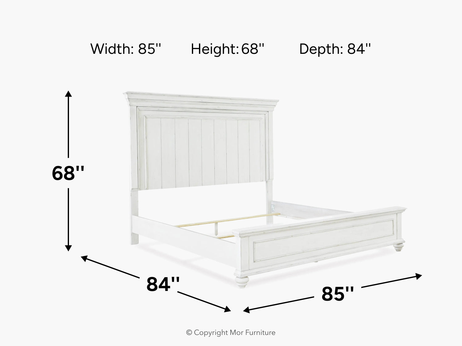 KANWYN007:Kanwyn Panel Bed, 
