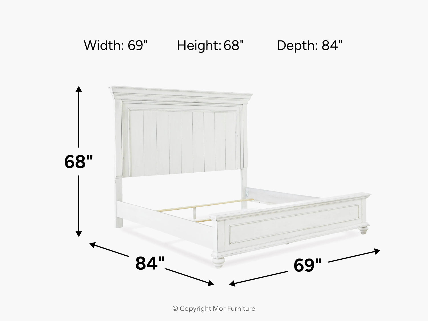 KANWYN001:Kanwyn Panel Bed, 