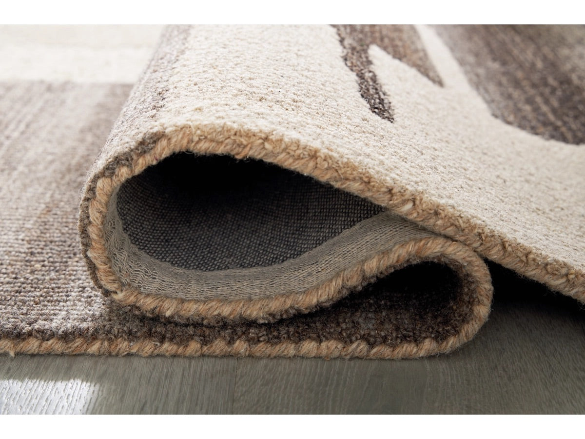 Ashley Kencher Rug In Beige/Brown, 5x7 | Rugs | Accents – Mor