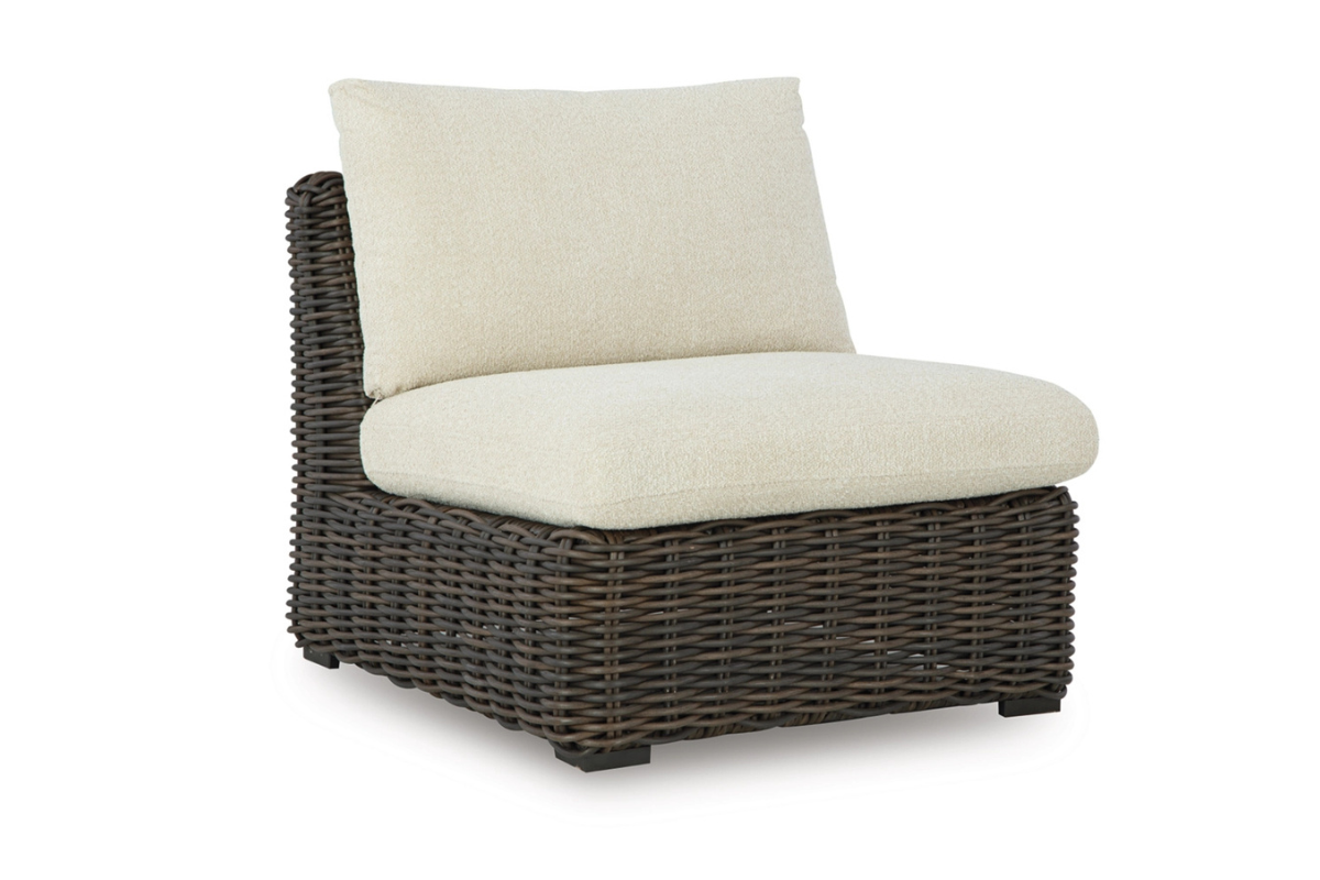 098045902:Kimora Outdoor Armless Chair, Angled