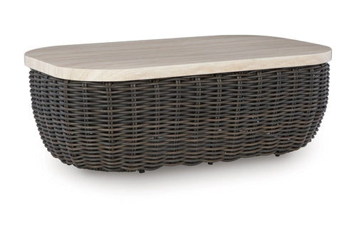 597988590:Kimora Outdoor Coffee Table, AngledAngle