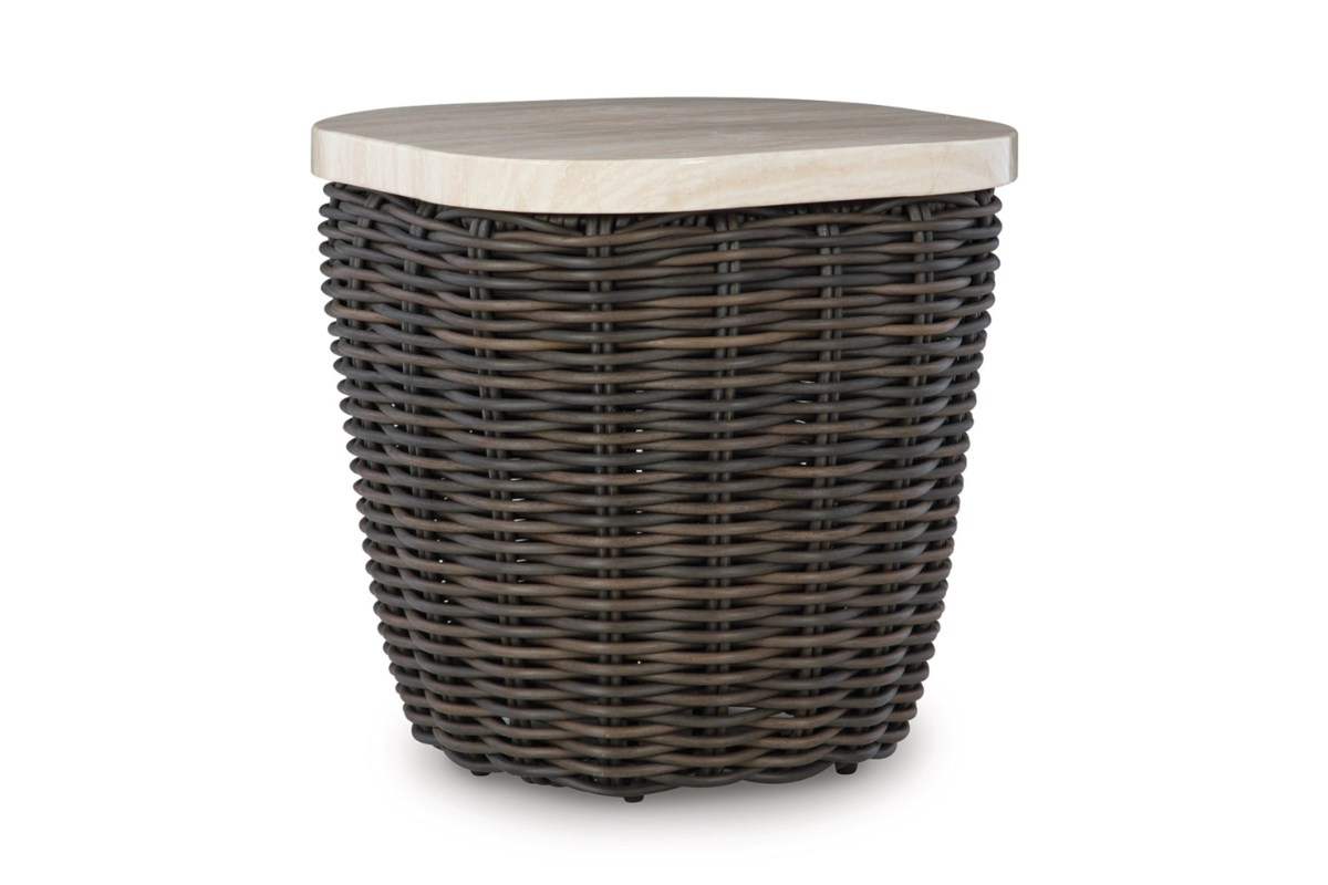 018084643:Kimora Outdoor End Table, Angled