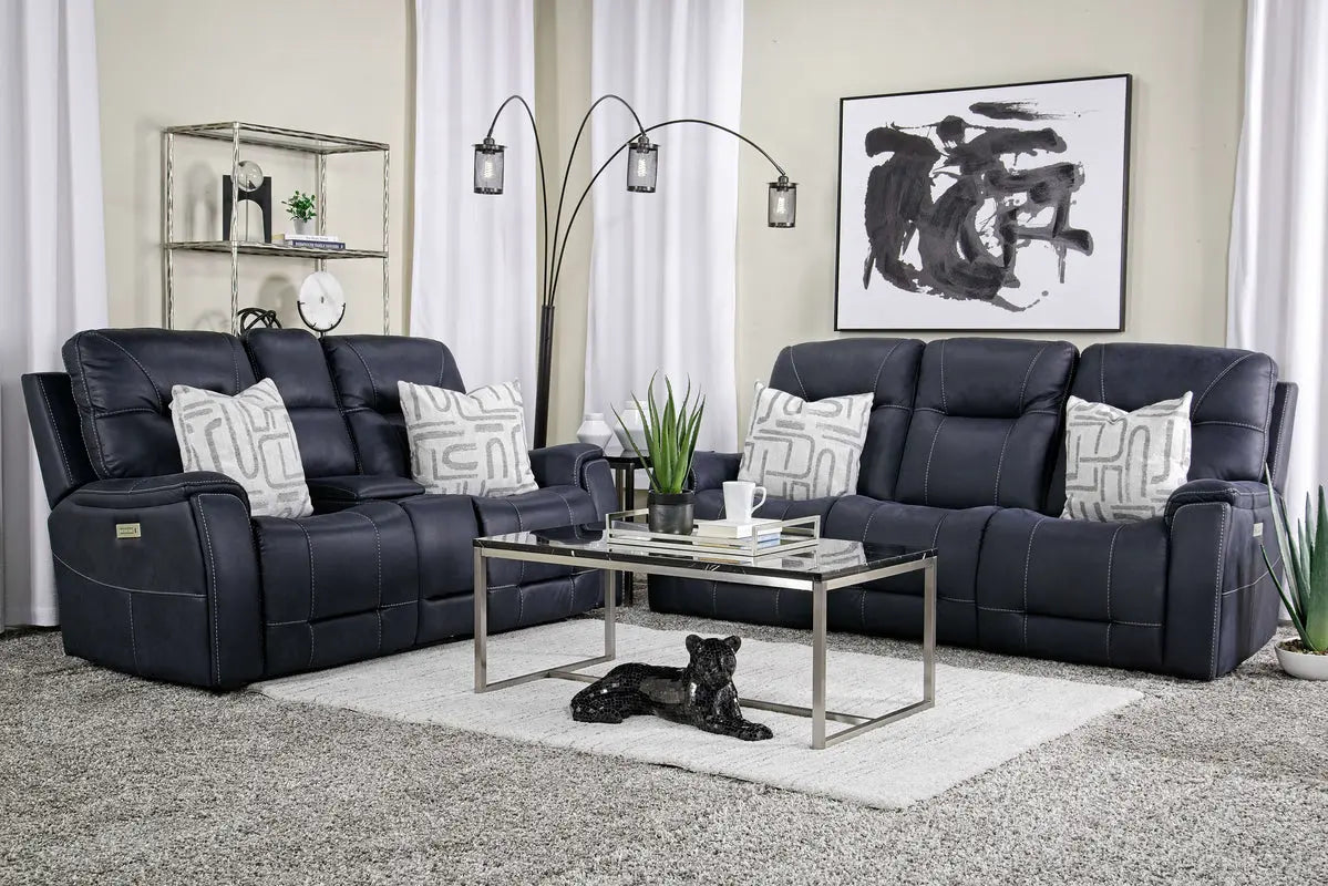 KINGSTON1:Kingston 3 Power Sofa & Consol, Styled