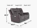 KINGSTONA:Kingston 3 Power Theater Console Loveseat, 