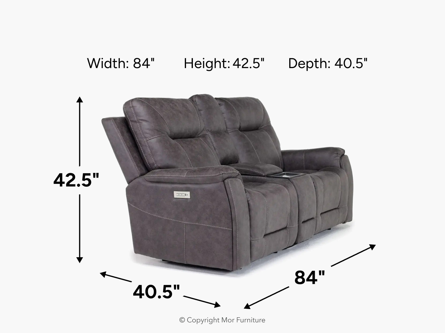 KINGSTONA:Kingston 3 Power Theater Console Loveseat, 