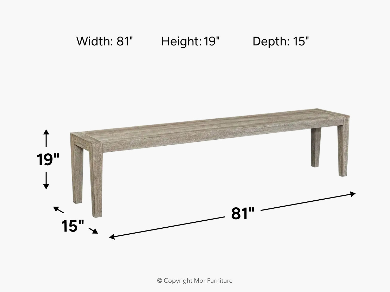 416166789:Kirkham Outdoor Bench, 