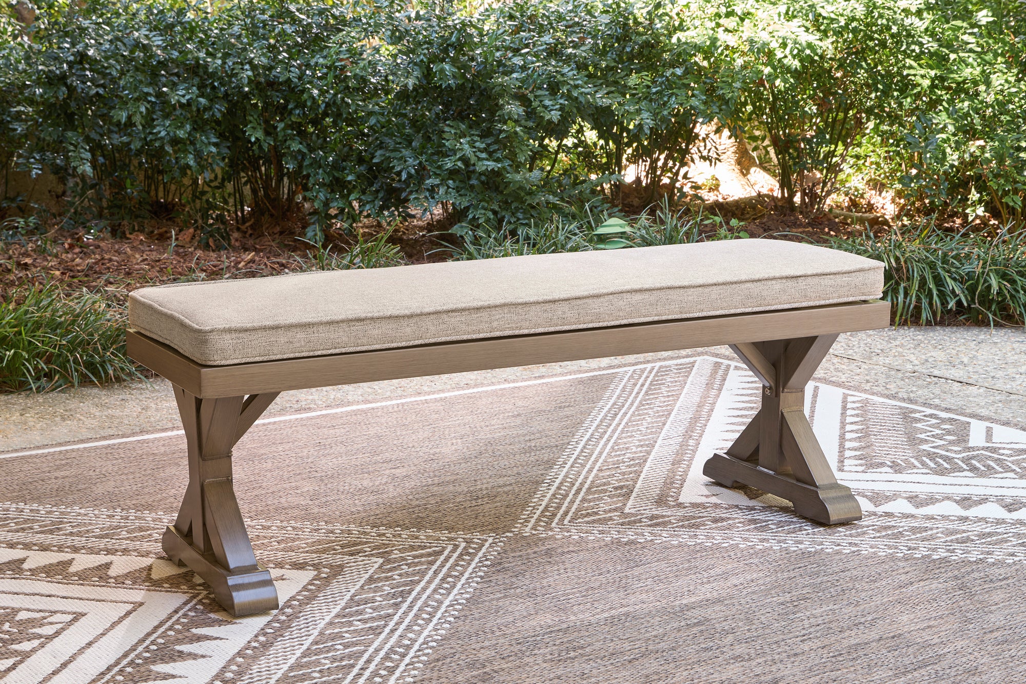406061731:Laguna Heights Outdoor Bench, Styled