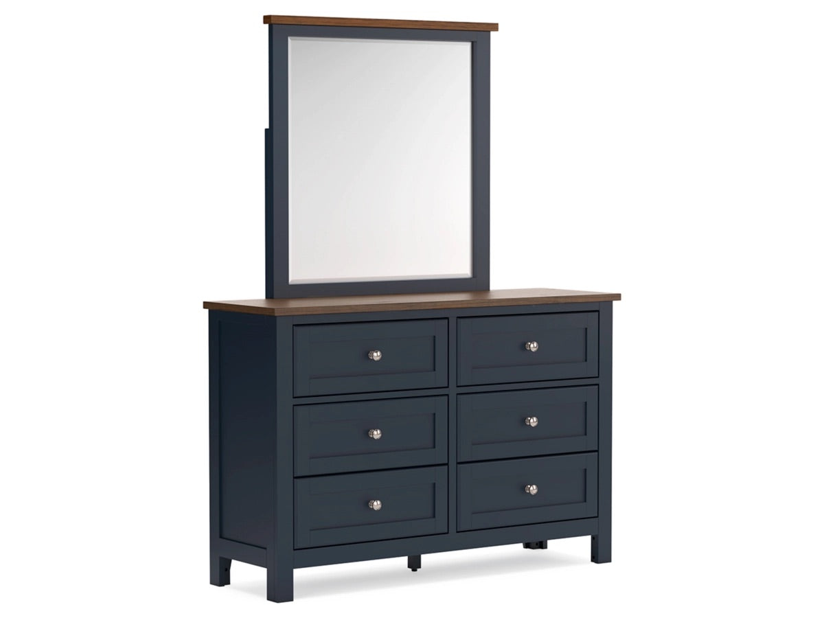 LANDOCK15:Landocken Panel Bed & Dresser , AngledAngle