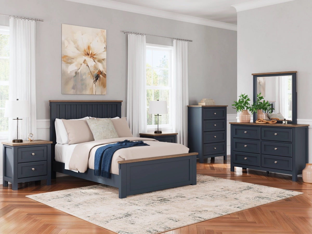LANDOCK12:Landocken Panel Bed & Dresser , Styled