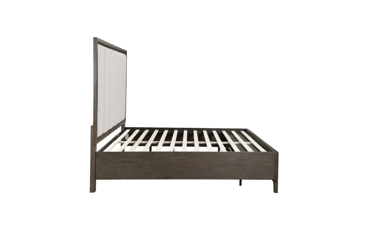 LANDON002:Landon Upholstered Panel Bed, Side