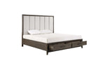 LANDON004:Landon Upholstered Panel Bed, AngledAngle