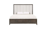 LANDON004:Landon Upholstered Panel Bed, Front